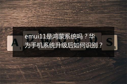 emui11是鸿蒙系统吗?华为手机系统升级后如何识别?